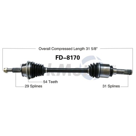 Surtrack Axle Cv Axle Shaft, Fd-8170 FD-8170